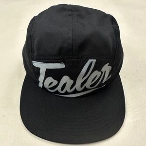 New Tealer Logo Black 5 Panel Baseball Cap Hat One Size